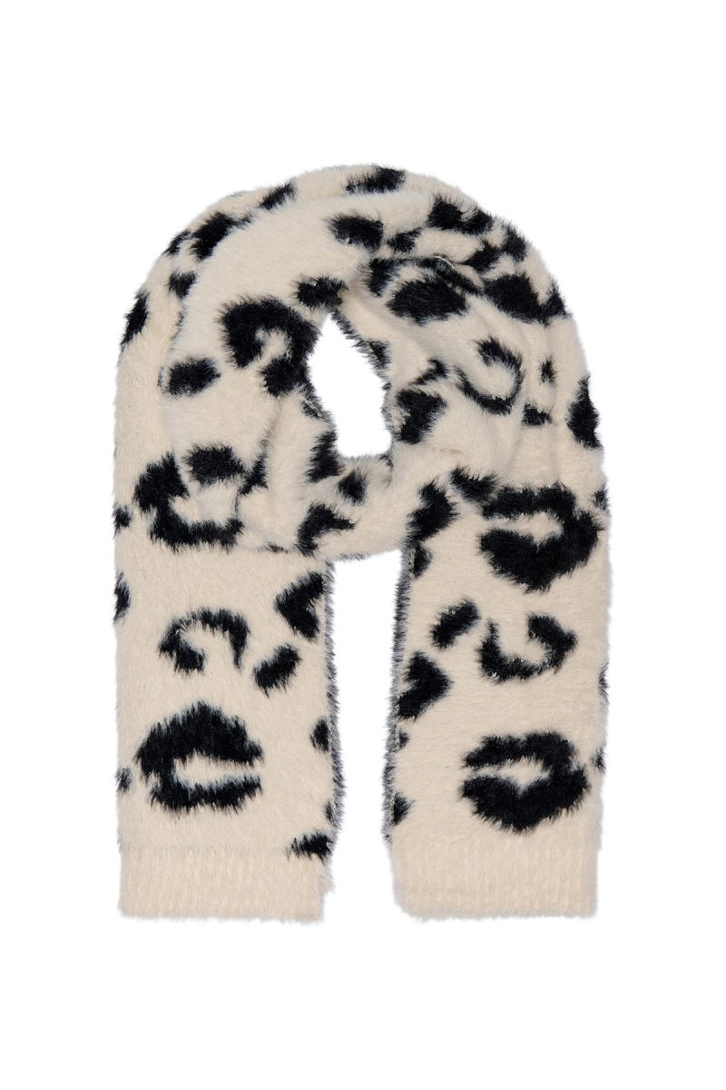 Only Kadın Onlbeatrız Yumuşak Dokulu Atkı 15349823 Siyah-Leopar - Only