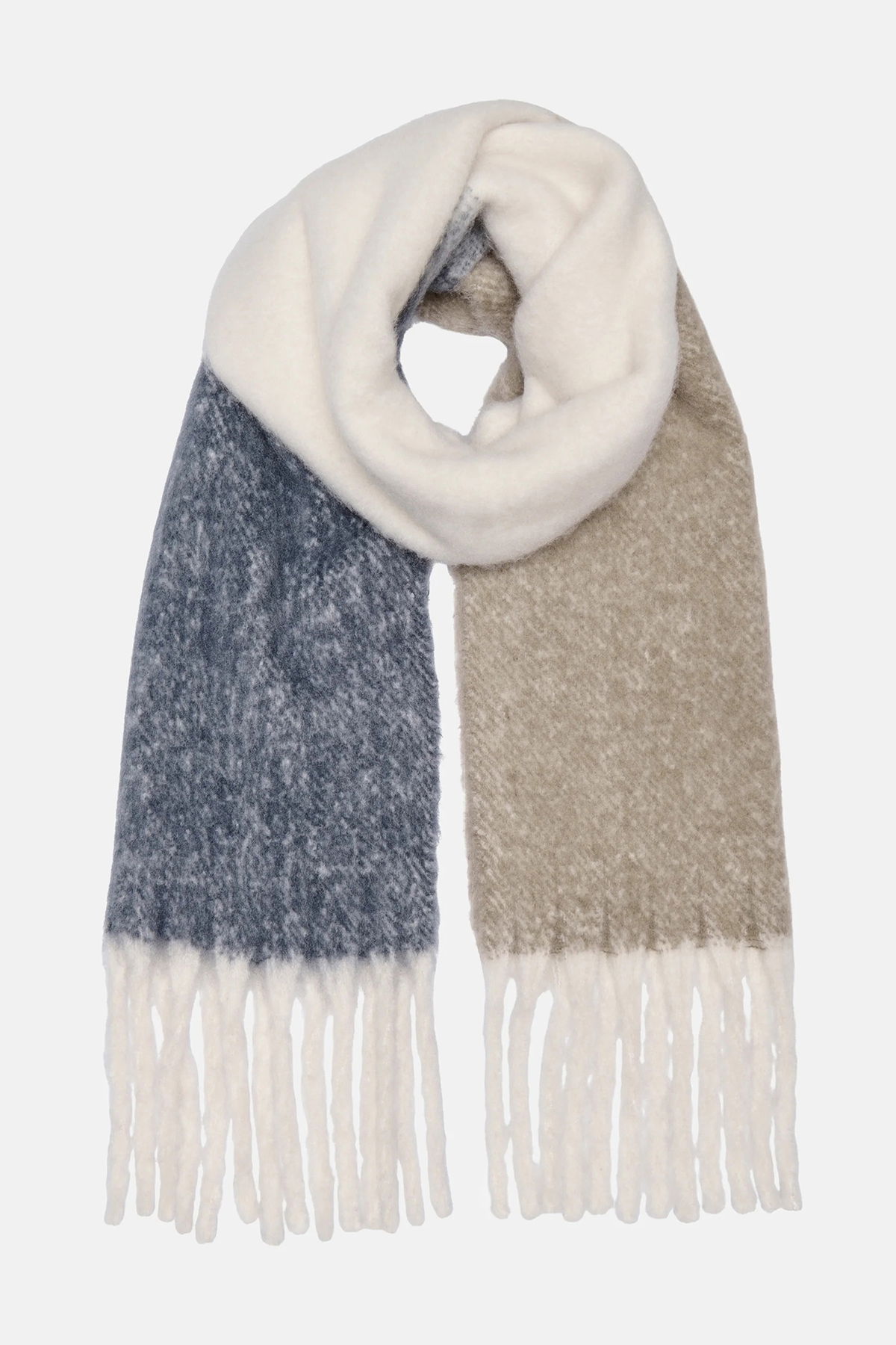 Only Kadın Onlbonnıe Püskül Detaylı Yumuşak Dokulu Atkı 15298453 Mavi - 1