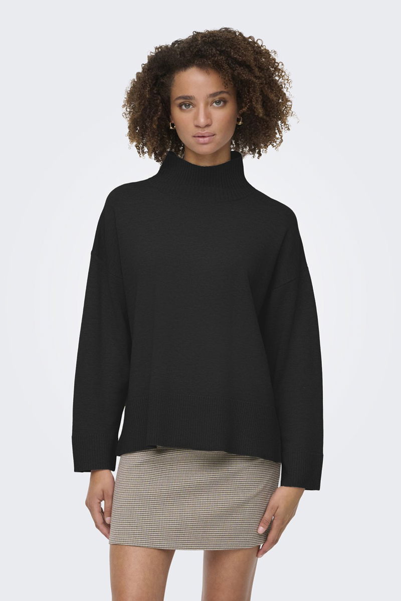 Only Kadın Onlcoco Balıkçı Yaka Uzun Kollu Örme Kazak 15349969 Siyah - Only