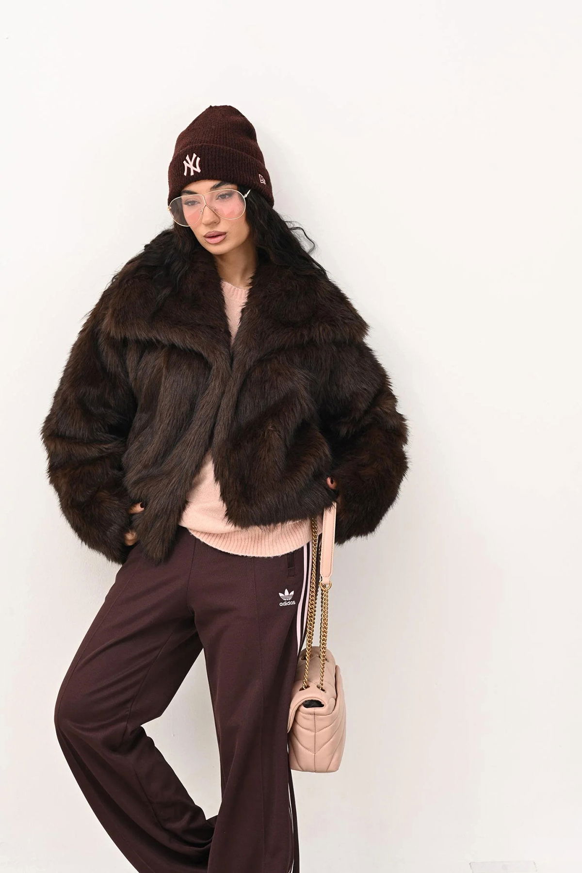 Only Kadın Onldawn Suni Kürk Mont 15348977 Kahverengi - 1