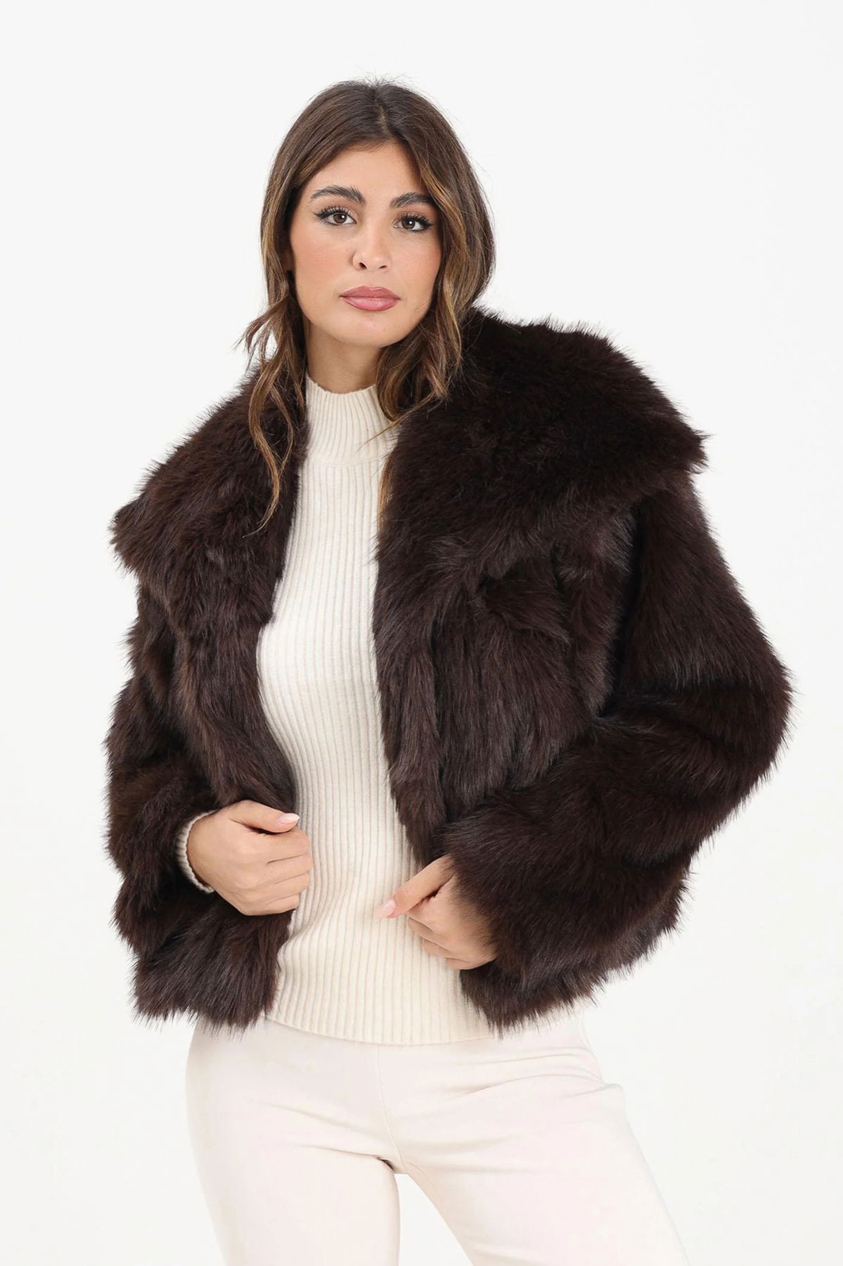 Only Kadın Onldawn Suni Kürk Mont 15348977 Kahverengi - 2