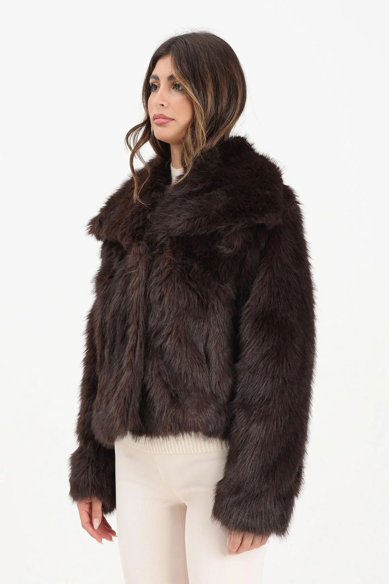 Only Kadın Onldawn Suni Kürk Mont 15348977 Kahverengi - 3