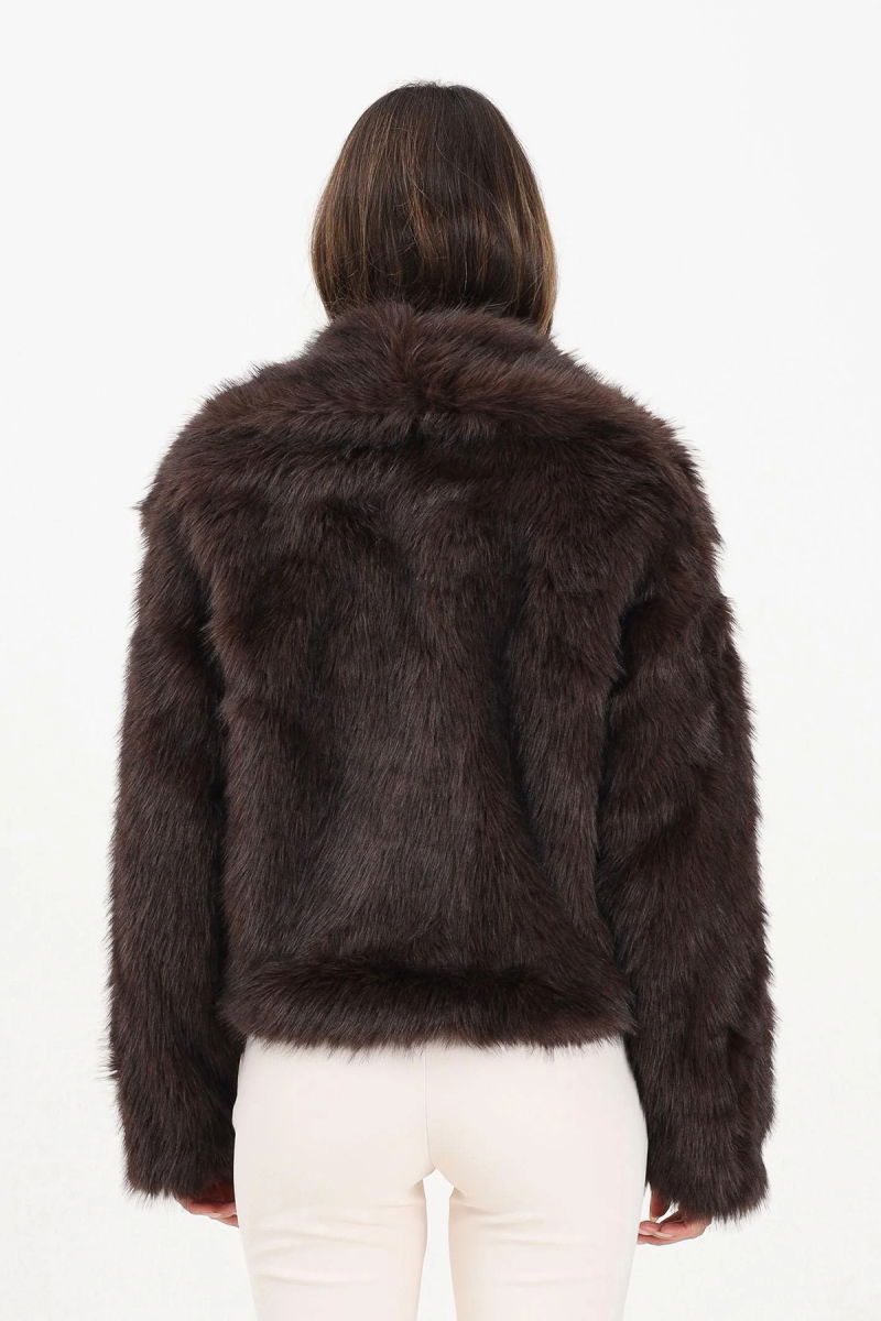 Only Kadın Onldawn Suni Kürk Mont 15348977 Kahverengi - 5