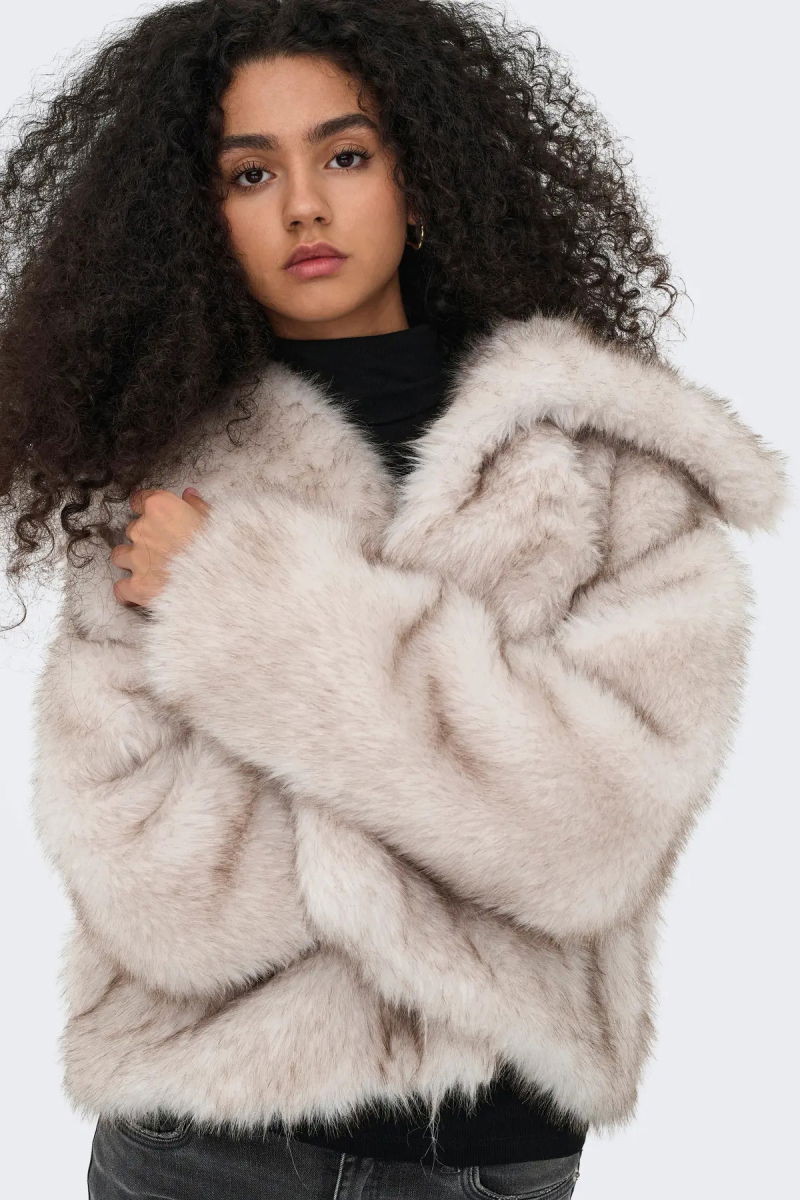 Only Kadın Onldawn Suni Kürk Mont 15348977 Taş - 3