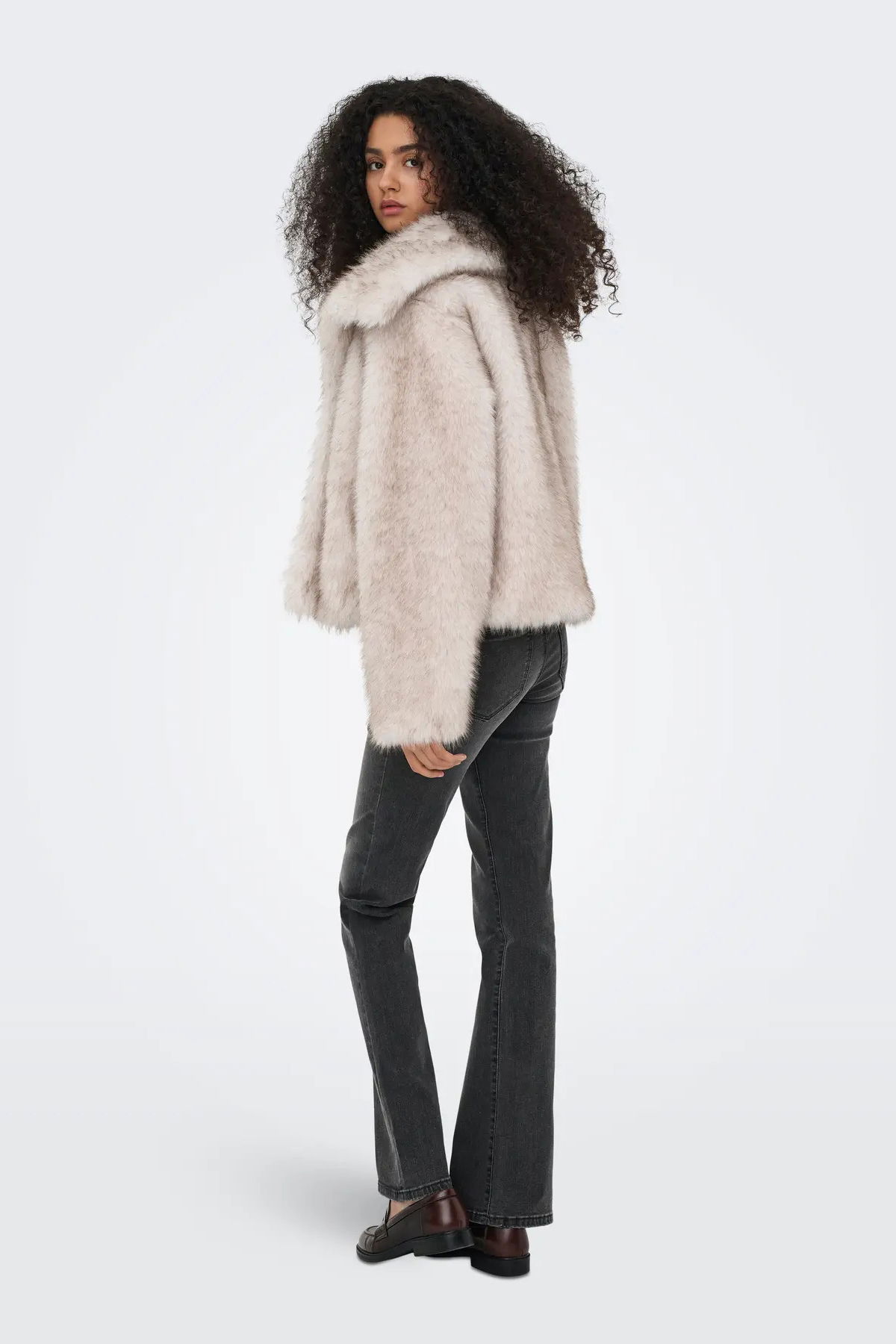 Only Kadın Onldawn Suni Kürk Mont 15348977 Taş - 5