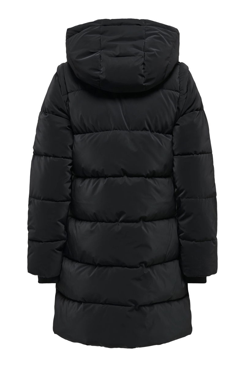 Only Kadın Onldıxıe Kapüşonlu Uzun Şişme Mont 15349120 Siyah - 2