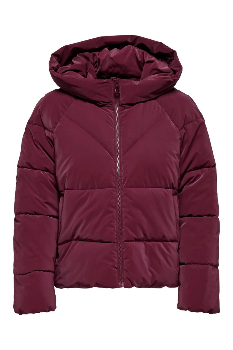 Only Kadın Onlece Kapüşonlu Puffer Mont 15318451 Bordo - Only