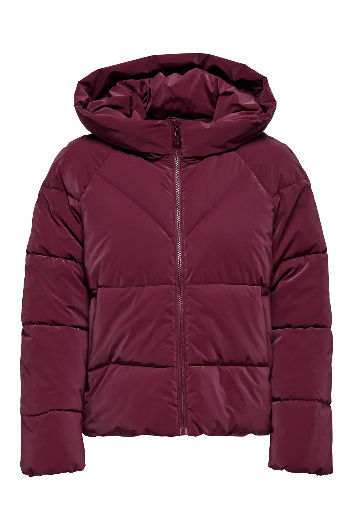Only Kadın Onlece Kapüşonlu Puffer Mont 15318451 Bordo - 1