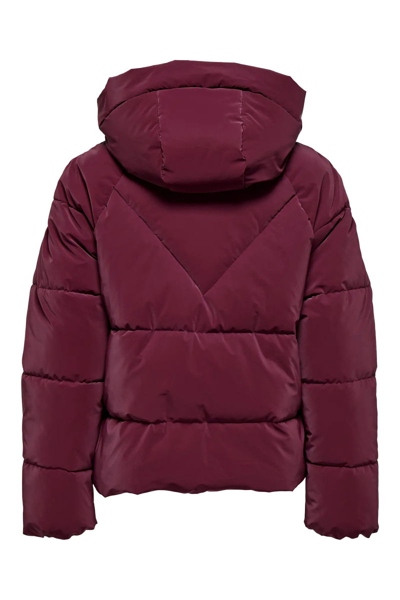 Only Kadın Onlece Kapüşonlu Puffer Mont 15318451 Bordo - 2