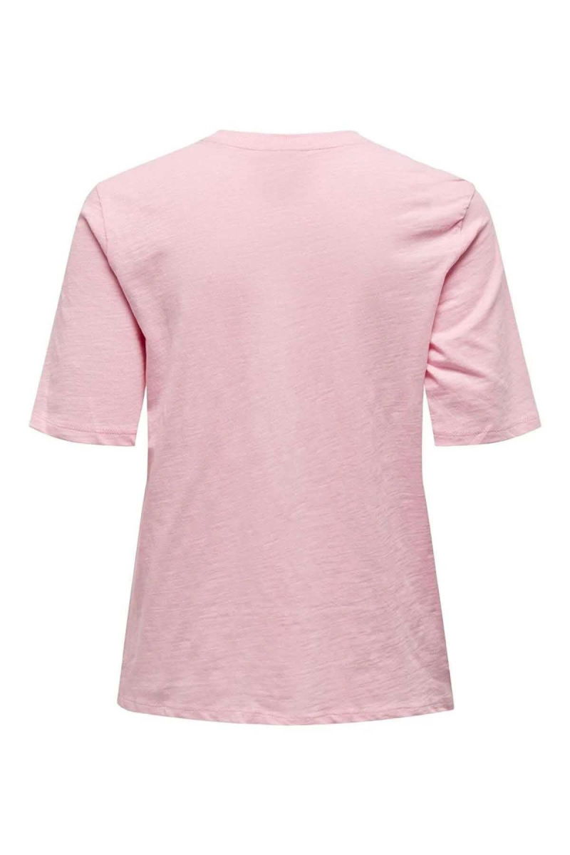 Only Kadın Onlfammy Bisiklet Yaka Meyve Baskılı T-Shirt 15296955 Pembe - 2