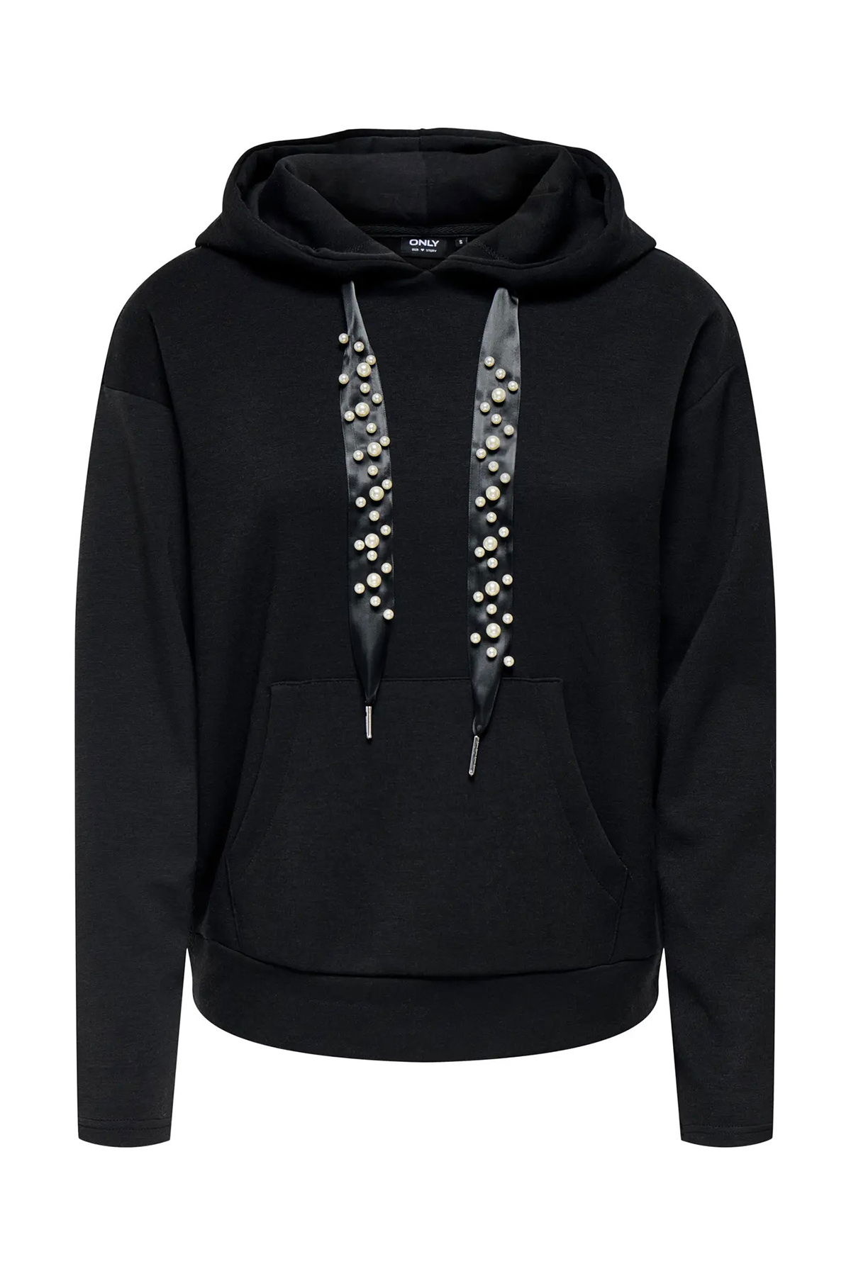 Only Kadın Onlfancy Kapüşonlu Kanguru Cepli Sweatshirt 15303838 Siyah - 3