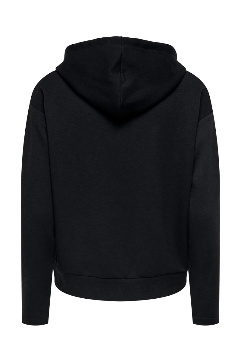 Only Kadın Onlfancy Kapüşonlu Kanguru Cepli Sweatshirt 15303838 Siyah - 4