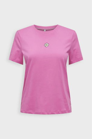 Only Kadın Onlfoodıe Baskı ve Yazı Detaylı Kısa Kol %100 Pamuk T-Shirt 15316728 Pembe 