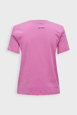 Only Kadın Onlfoodıe Baskı ve Yazı Detaylı Kısa Kol %100 Pamuk T-Shirt 15316728 Pembe - 2