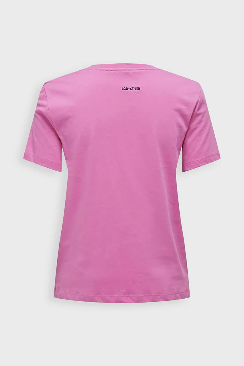 Only Kadın Onlfoodıe Baskı ve Yazı Detaylı Kısa Kol %100 Pamuk T-Shirt 15316728 Pembe - 2