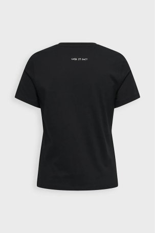 Only Kadın Onlfoodıe Baskı ve Yazı Detaylı Kısa Kol %100 Pamuk T-Shirt 15316728 Siyah - 2