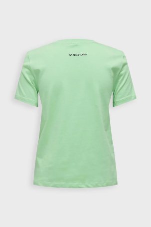 Only Kadın Onlfoodıe Baskı ve Yazı Detaylı Kısa Kol %100 Pamuk T-Shirt 15316728 Yeşil - 2