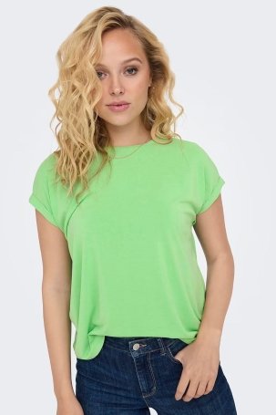 Only Kadın Onlfree Bisiklet Yaka T-Shirt 15315577 Yeşil - 1