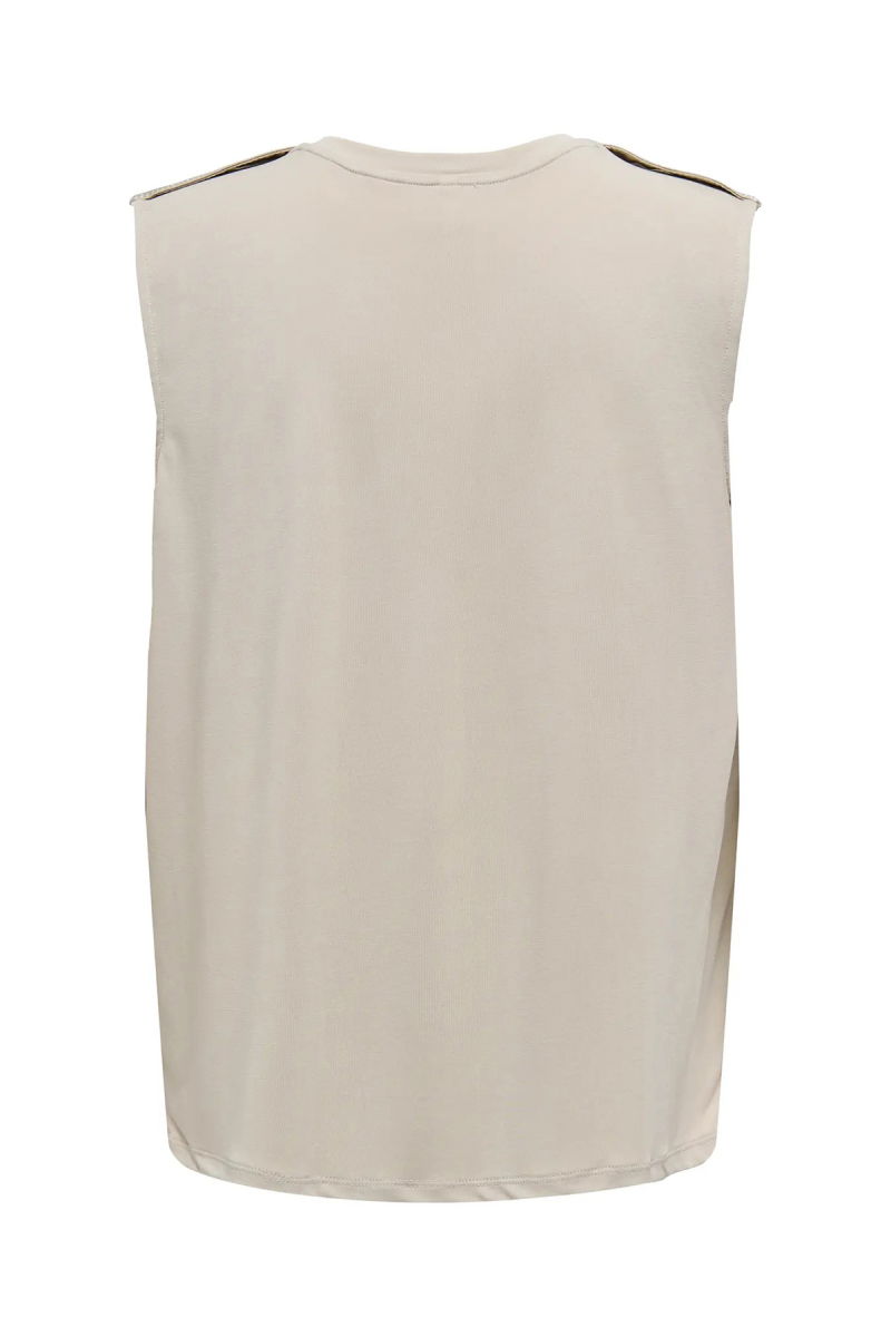 Only Kadın Onlfree Regular Fit Kolsuz Bluz 15290313 Bej - 2