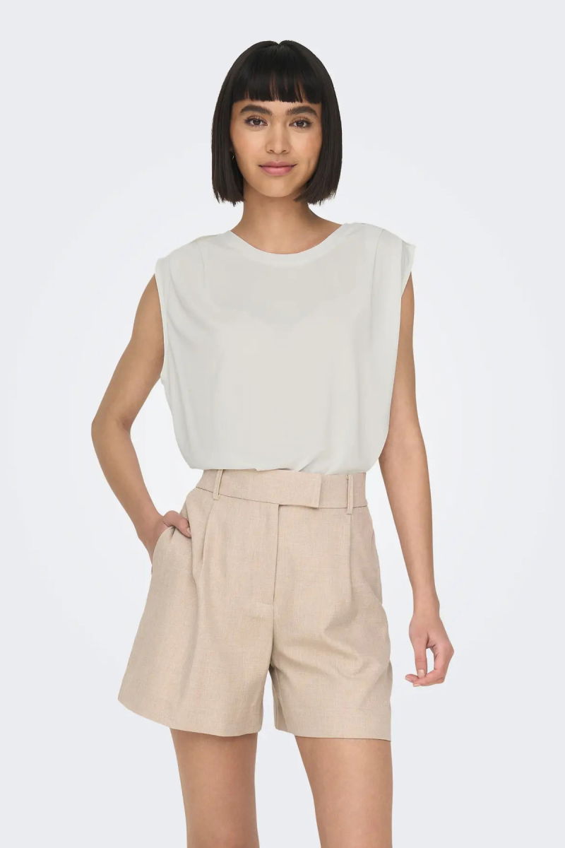 Only Kadın Onlfree Regular Fit Kolsuz Bluz 15290313 Beyaz - 1
