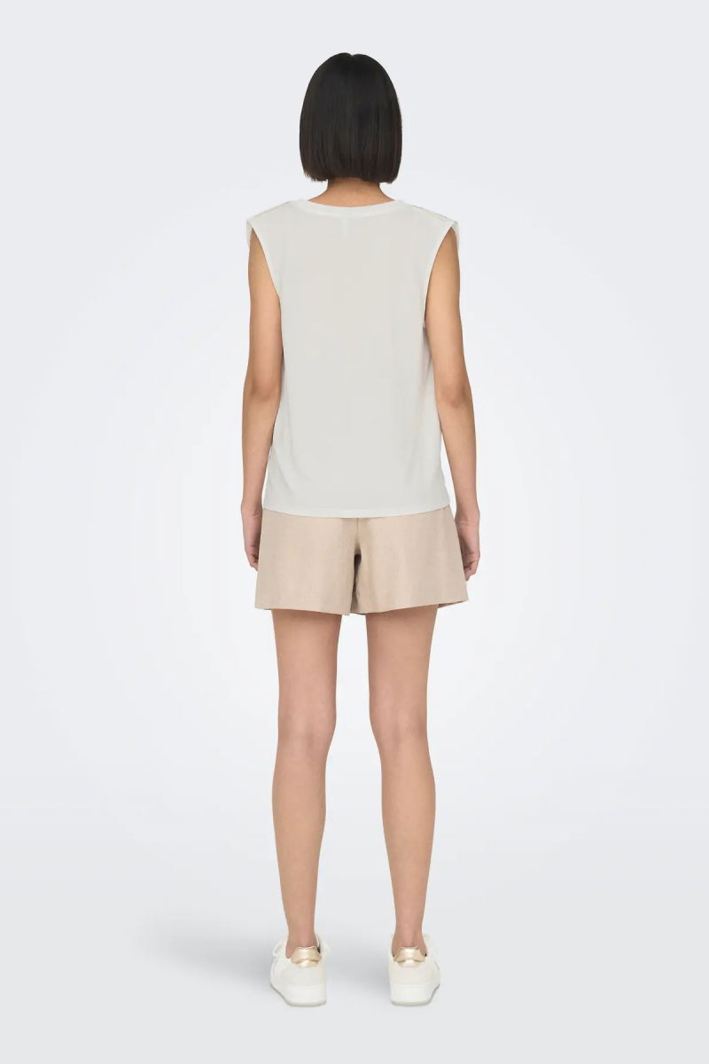 Only Kadın Onlfree Regular Fit Kolsuz Bluz 15290313 Beyaz - 4