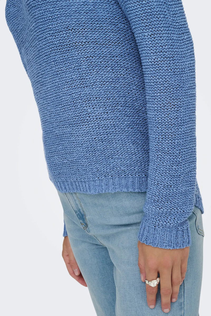 Only Kadın Onlgeena Uzun Kollu Örme Kazak 15113356 Mavi - 3
