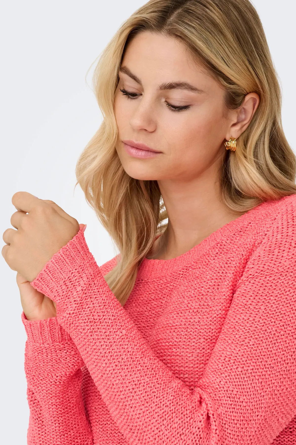 Only Kadın Onlgeena Uzun Kollu Örme Kazak 15113356 Şeker Pembe - 1
