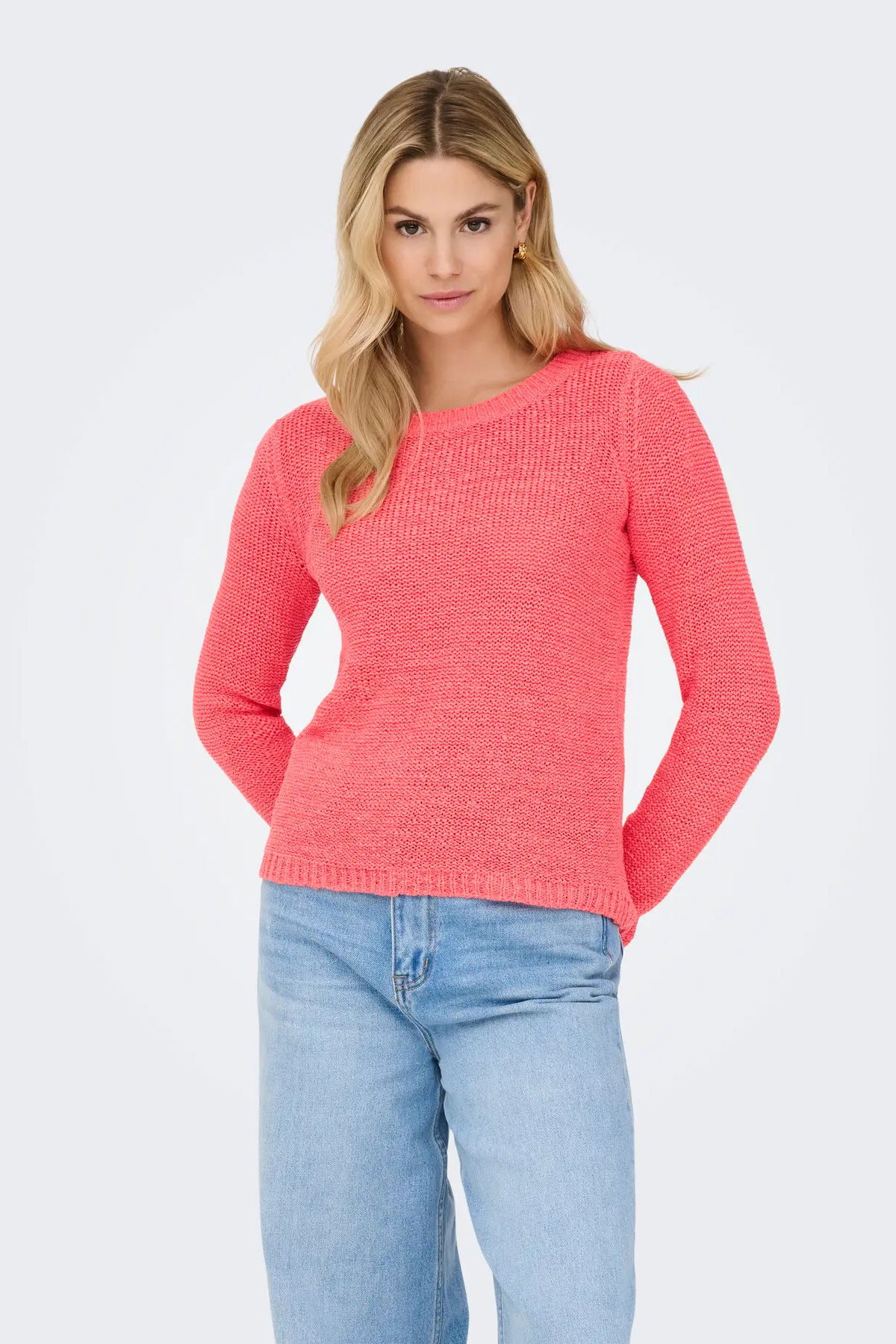 Only Kadın Onlgeena Uzun Kollu Örme Kazak 15113356 Şeker Pembe - 3