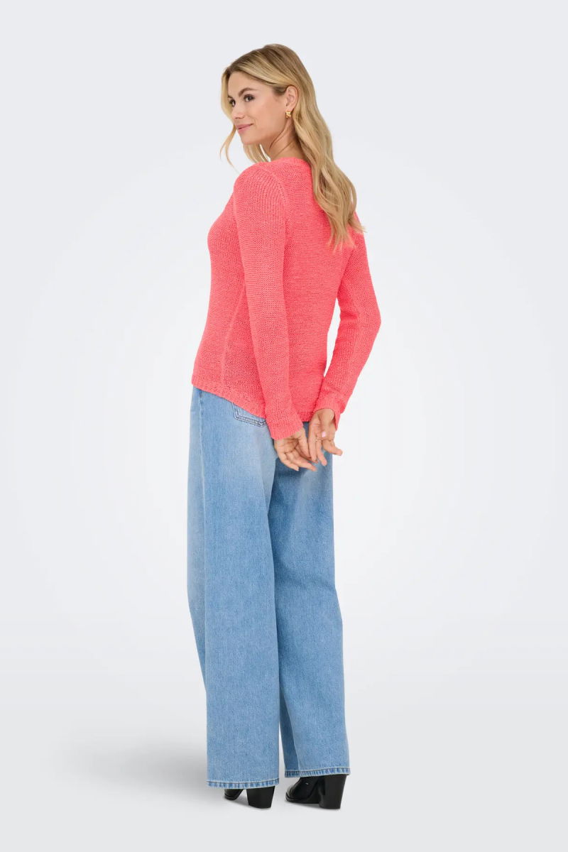 Only Kadın Onlgeena Uzun Kollu Örme Kazak 15113356 Şeker Pembe - 5