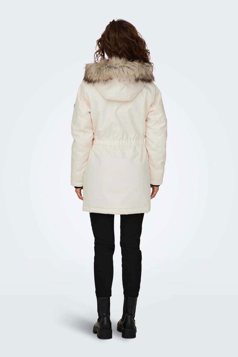 Only Kadın Onlırıs Kapüşonlu Parka 15304625 Krem - 5
