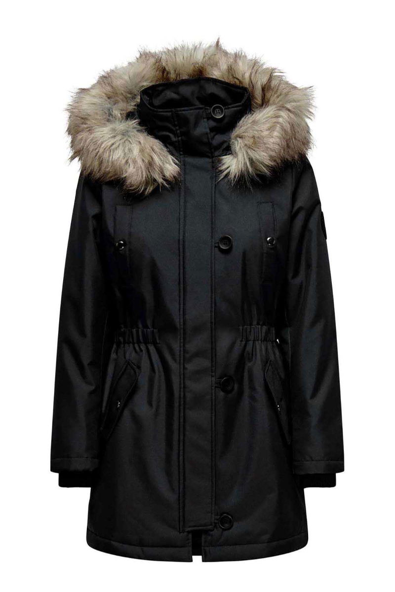 Only Kadın Onlırıs Kapüşonlu Parka 15304625 Siyah - 6