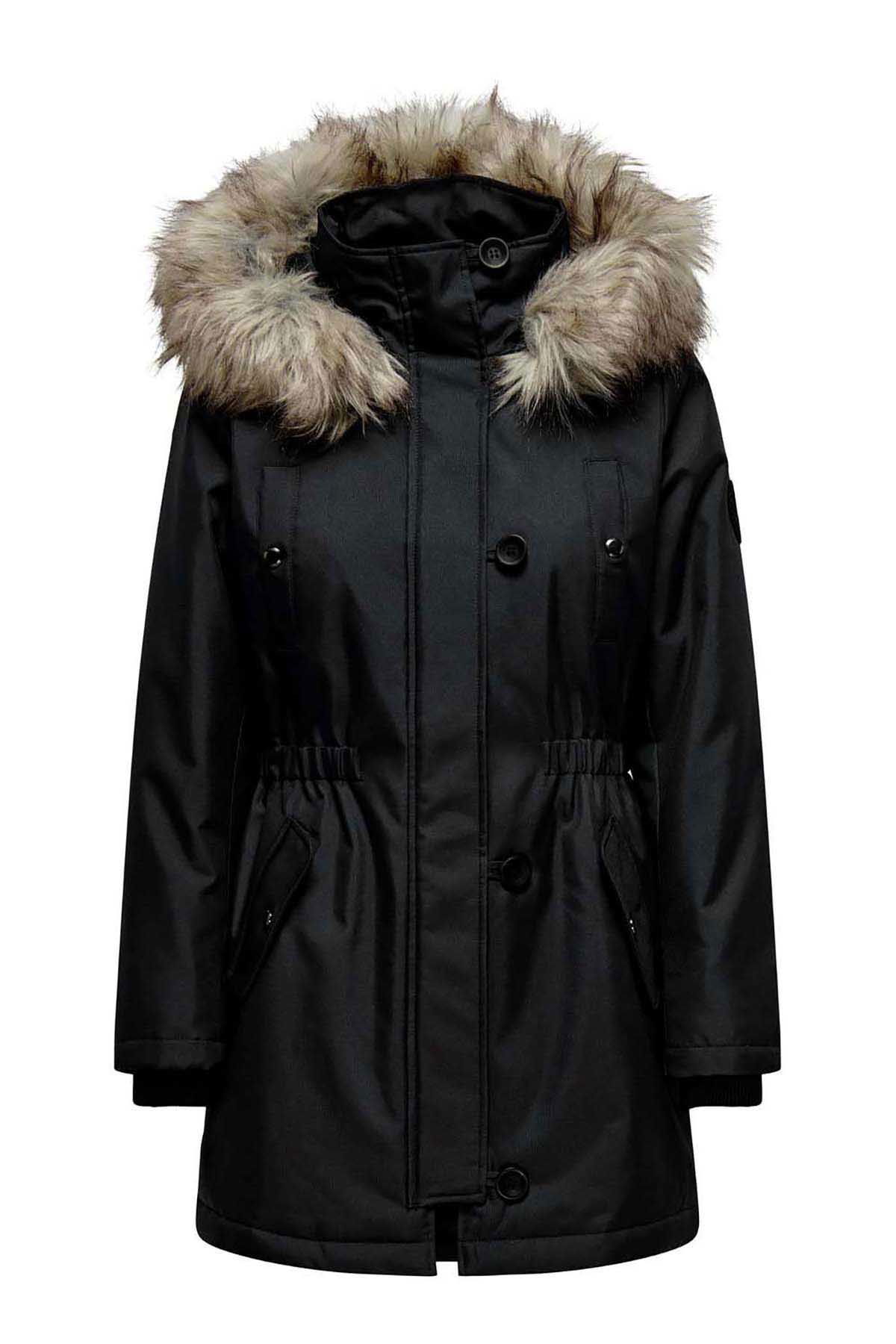 Only Kadın Onlırıs Kapüşonlu Parka 15304625 Siyah - 6