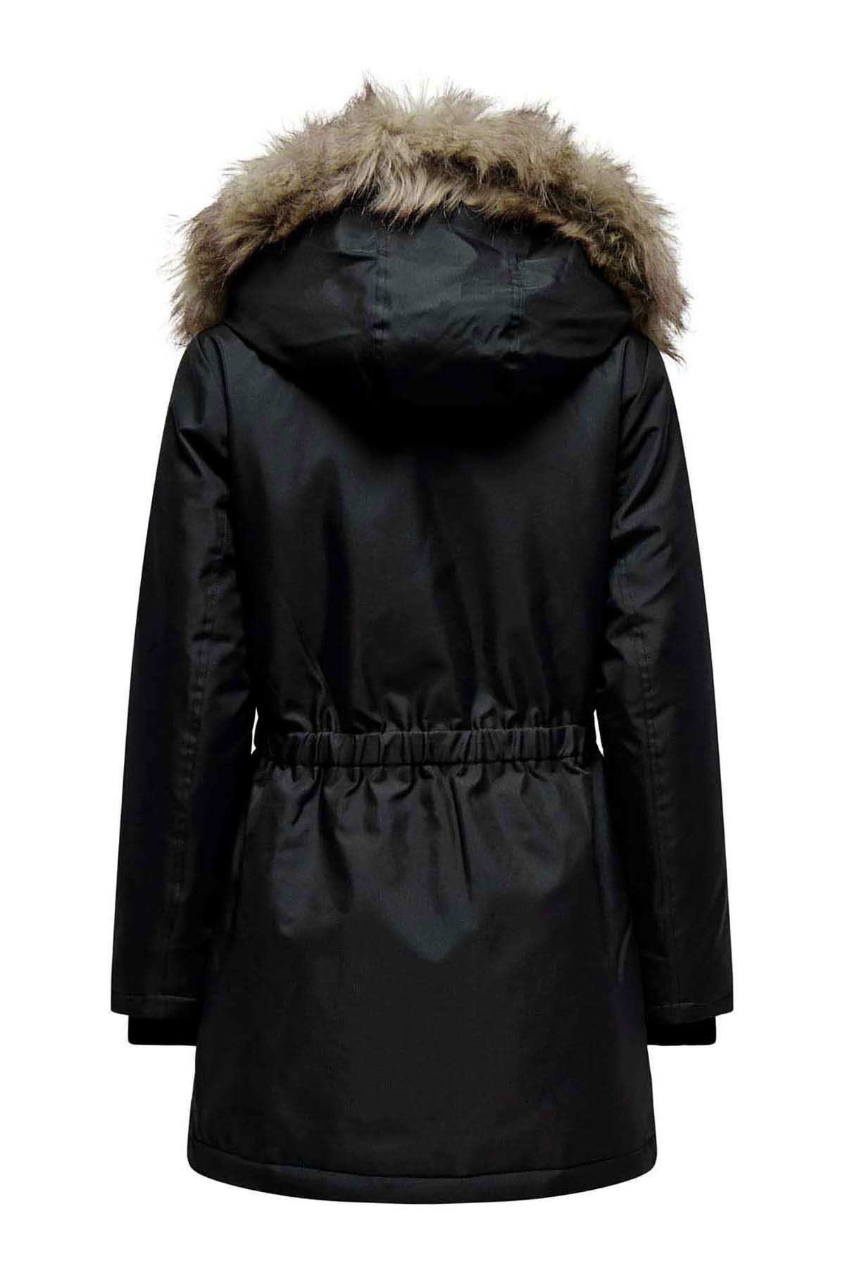 Only Kadın Onlırıs Kapüşonlu Parka 15304625 Siyah - 7