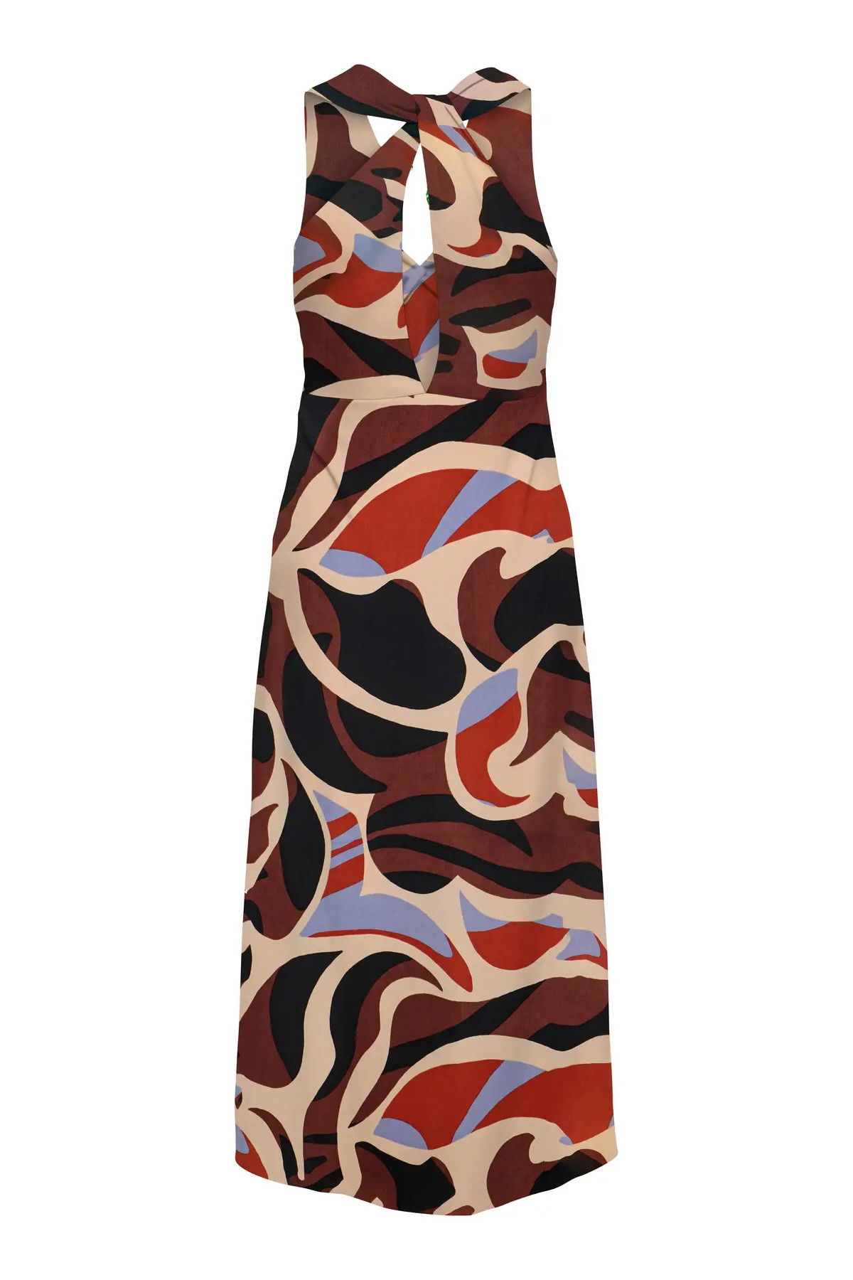 Only Kadın Onljane Kolsuz Desenli Maxi Elbise 15318885 Kahverengi - 3