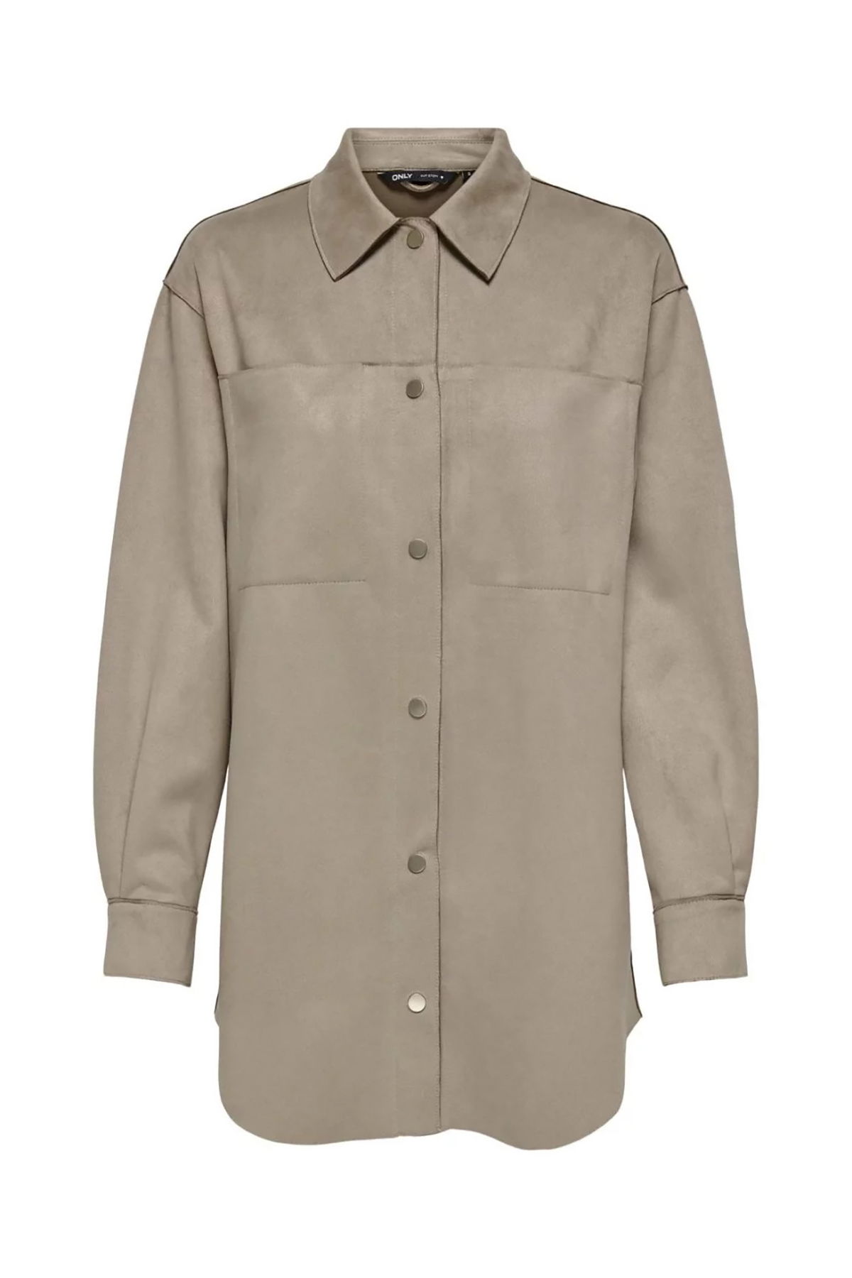 Only Kadın Onljolıne Düğmeli Uzun Süet Ceket 15322147 Vizon - 1