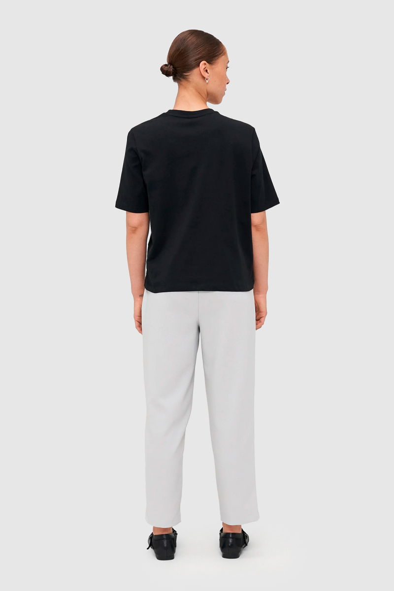 Only Kadın Onljulıa Bisiklet Yaka Taş Detaylı %100 Pamuk T-Shirt 15324847 Black - 4