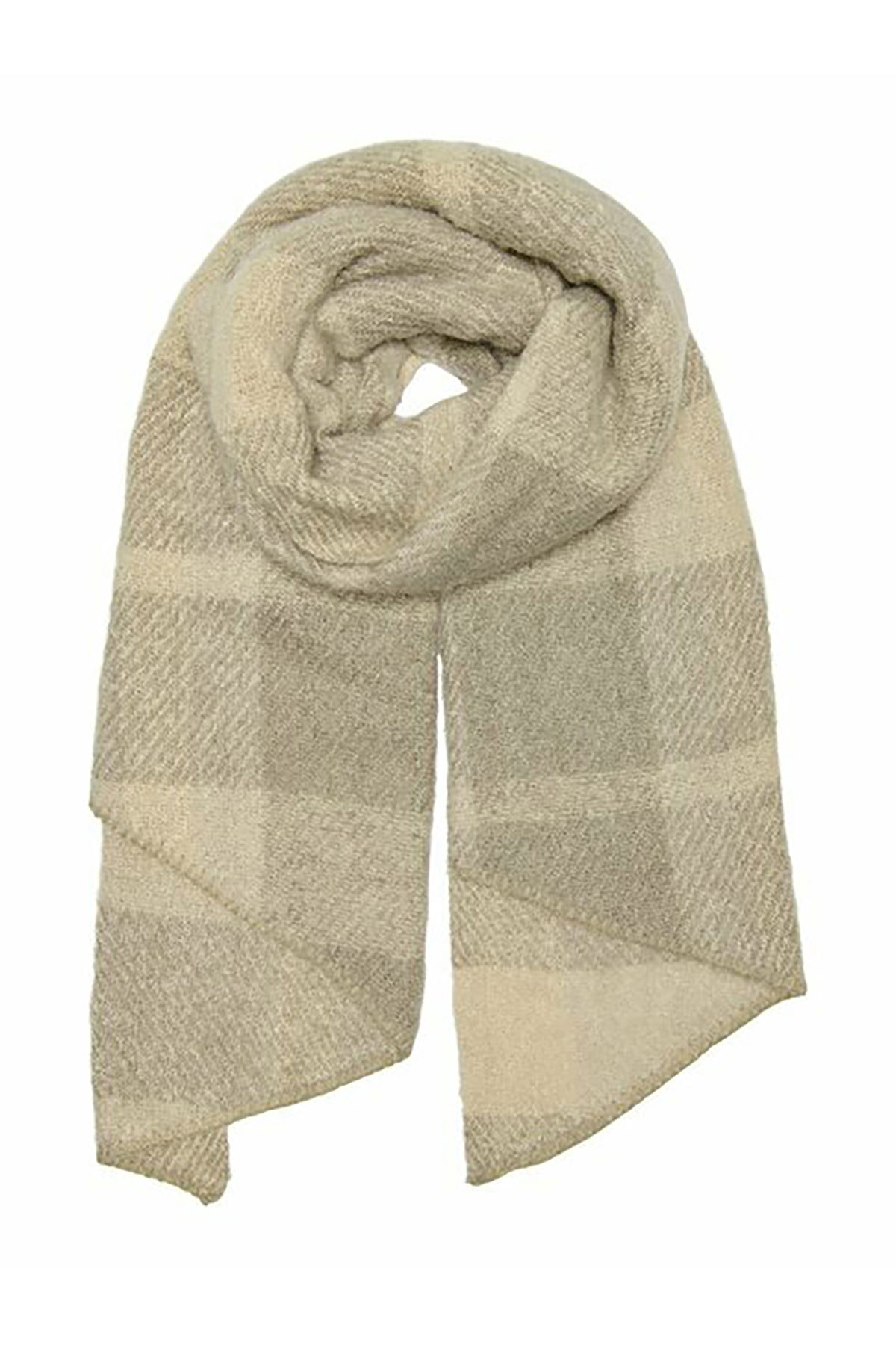 Only Kadın Onllıma Desenli Yumuşak Dokulu Atkı 15297979 Bej - 1