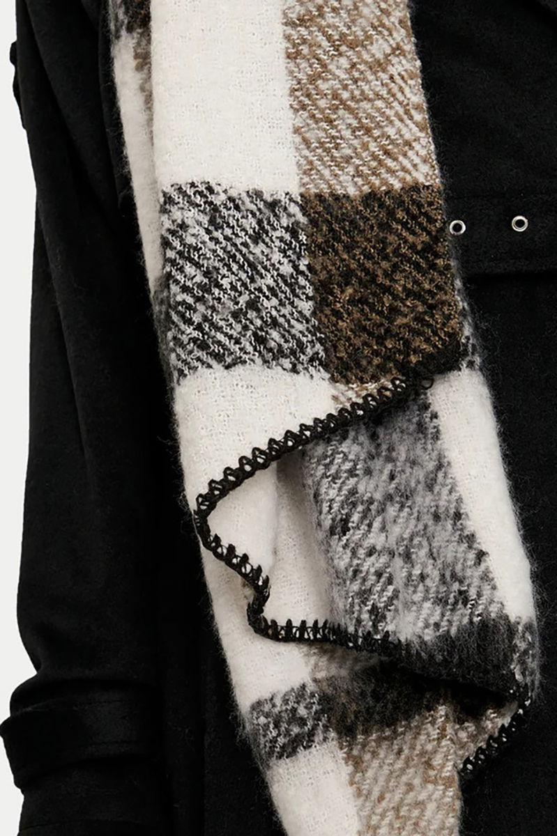 Only Kadın Onllıma Desenli Yumuşak Dokulu Atkı 15297979 Siyah - 3