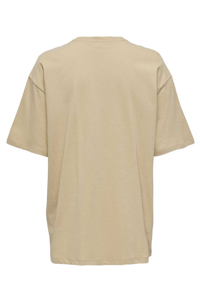 Only Kadın Onlluna Rahat Kesim Bisiklet Yaka T-Shirt 15286655 Camel - 2