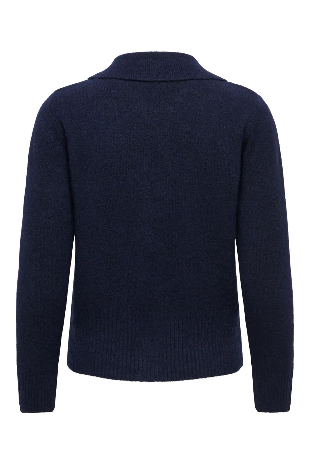 Only Kadın Onlmacey Polo Yaka Fermuarlı Yün Hırka 15382508 Lacivert - 3