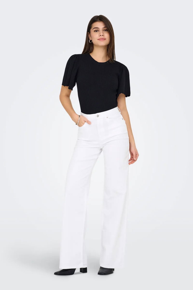 Only Kadın Onlmadıson Rahat Kesim Yüksek Bel Jean Pantolon 15310632 Beyaz - 2