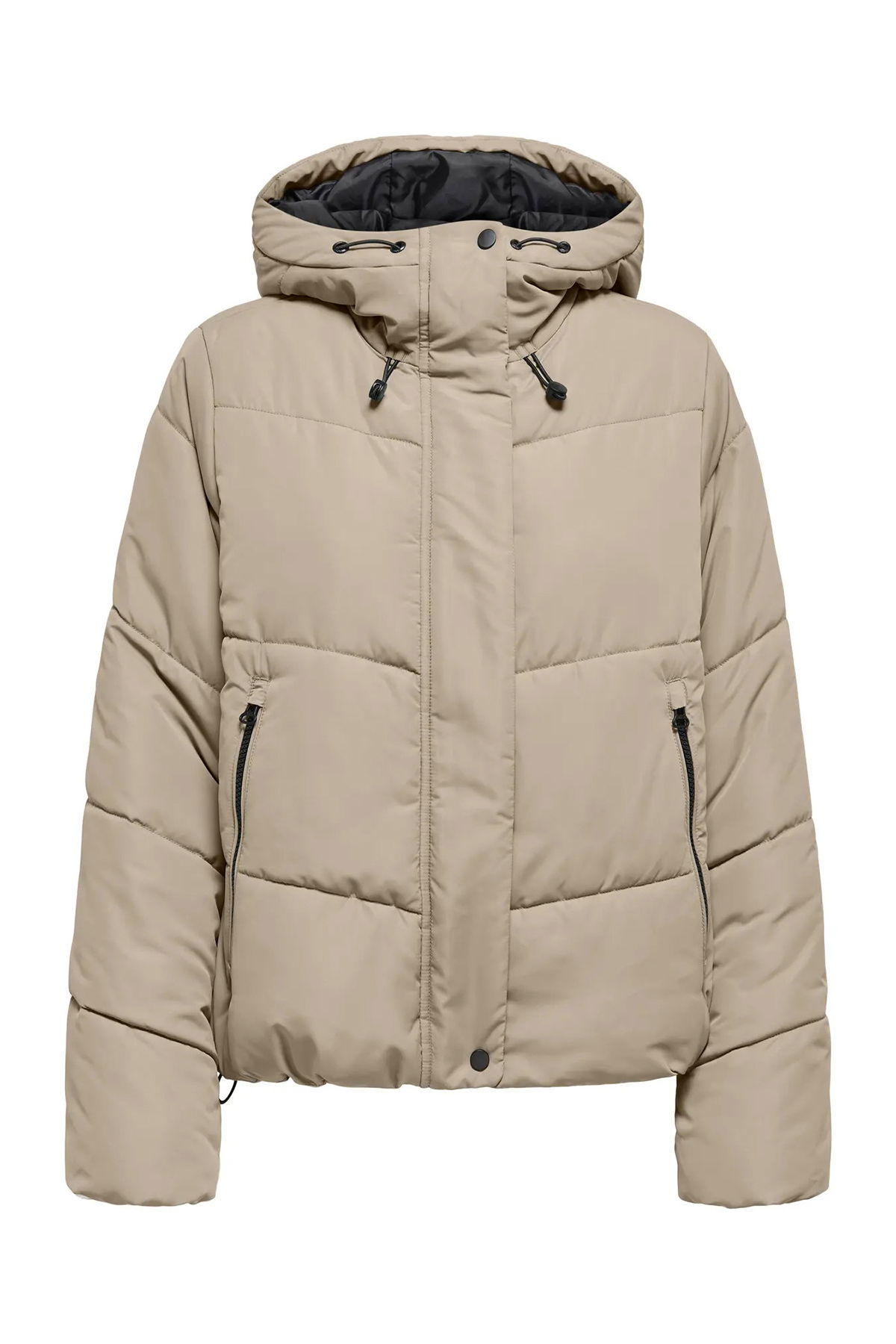 Only Kadın Onlmaggı Kapüşonlu Şişme Mont 15349123 Vizon - 1