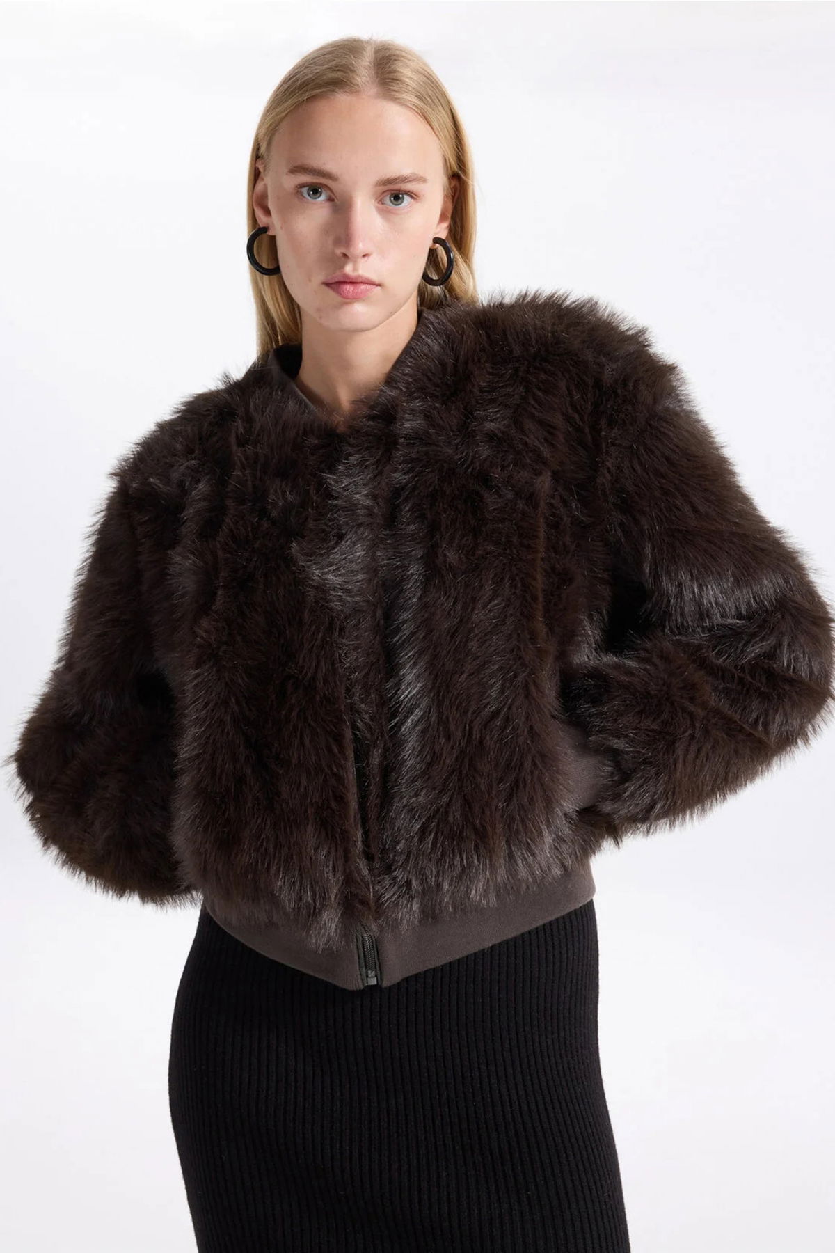 Only Kadın Onlmanny Suni Kürklü Mont 15322405 Antrasit - 3