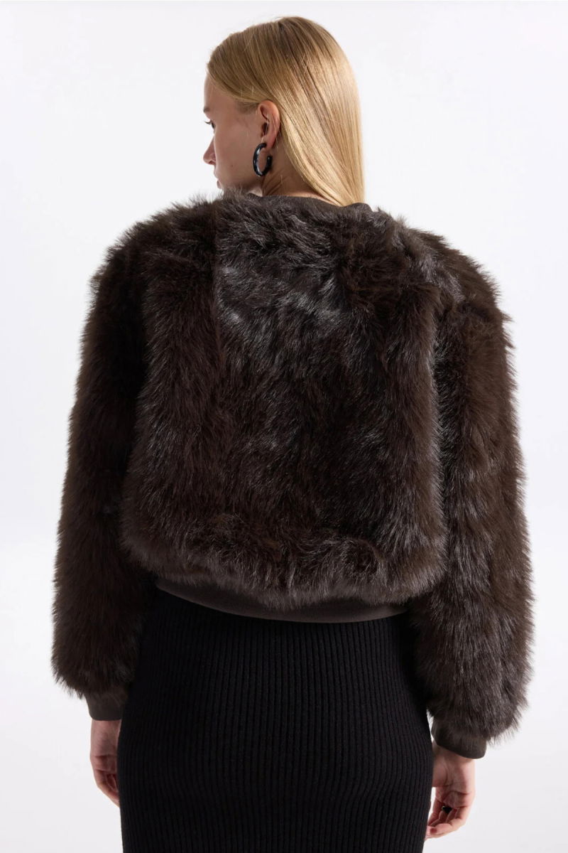 Only Kadın Onlmanny Suni Kürklü Mont 15322405 Antrasit - 5