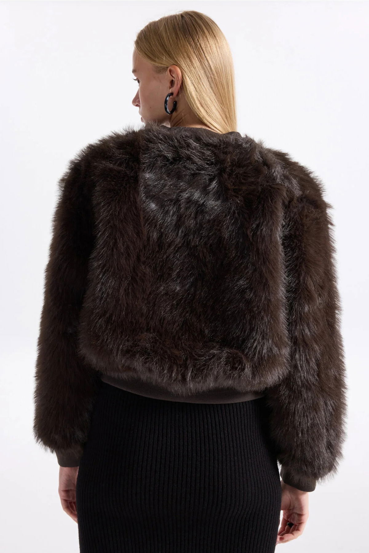 Only Kadın Onlmanny Suni Kürklü Mont 15322405 Antrasit - 5