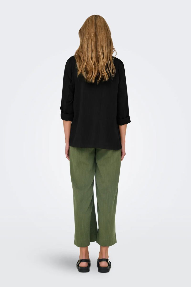 Only Kadın Onlmarsa Ön Cep Detaylı Uzun Rahat Kalıp Ceket 15308084 Siyah - 2