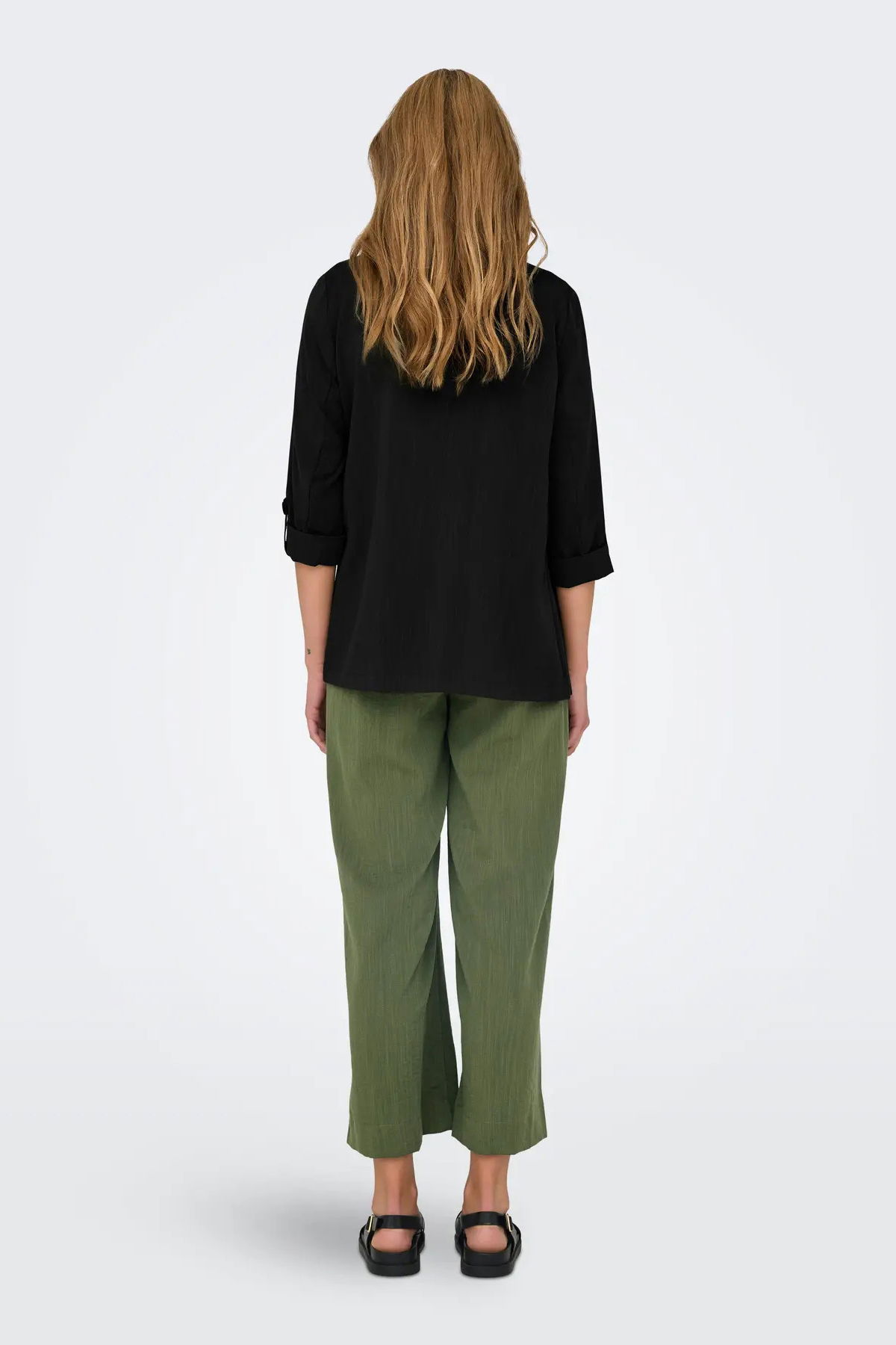 Only Kadın Onlmarsa Ön Cep Detaylı Uzun Rahat Kalıp Ceket 15308084 Siyah - 2