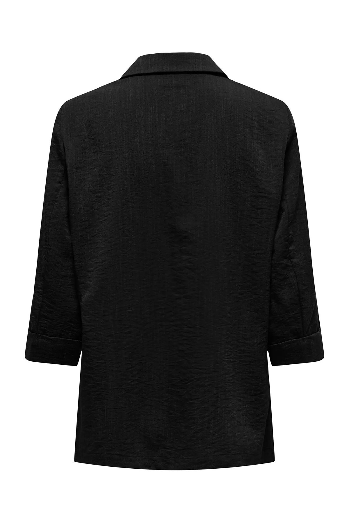 Only Kadın Onlmarsa Ön Cep Detaylı Uzun Rahat Kalıp Ceket 15308084 Siyah - 4