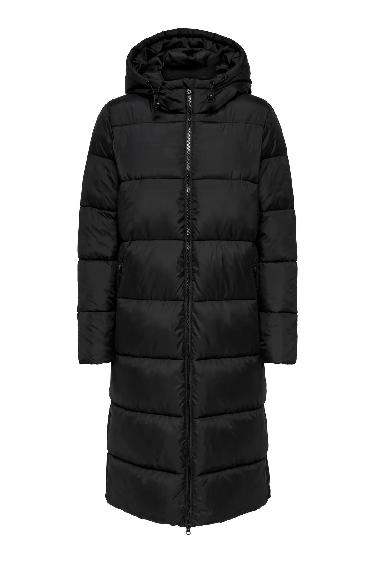 Only Kadın Onlmontana Kapüşonlu Uzun Şişme Mont 15226559 Siyah - 4