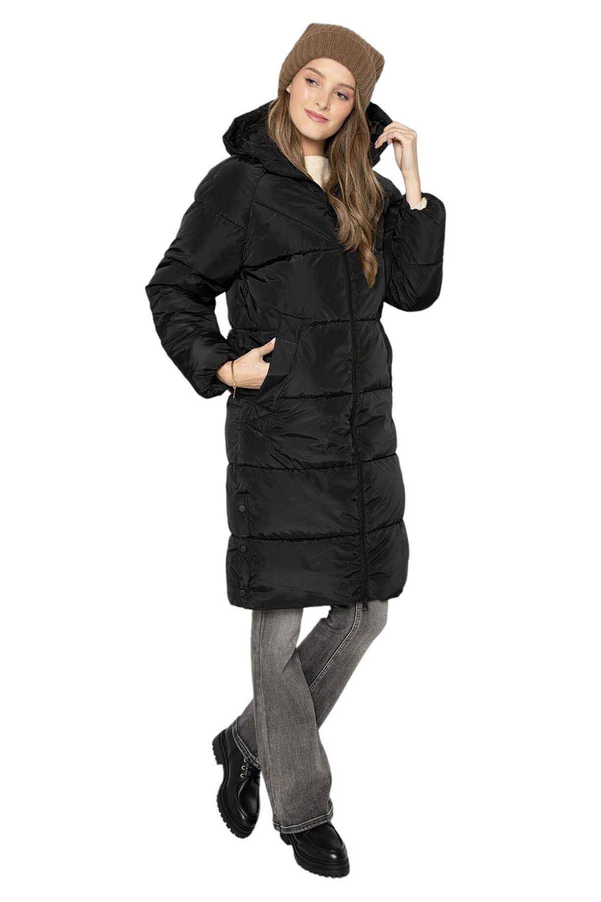 Only Kadın Onlnewamanda Kapüşonlu Puffer Kaban 15304786 Siyah - 1